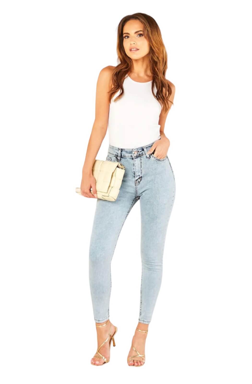 Jeans skinny celeste