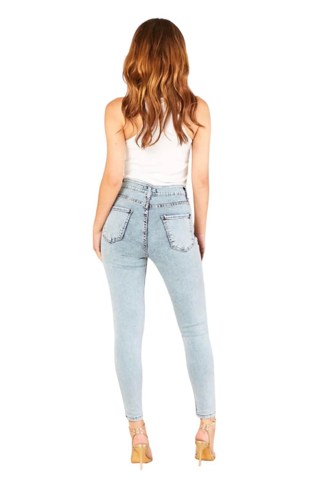 Jeans skinny celeste