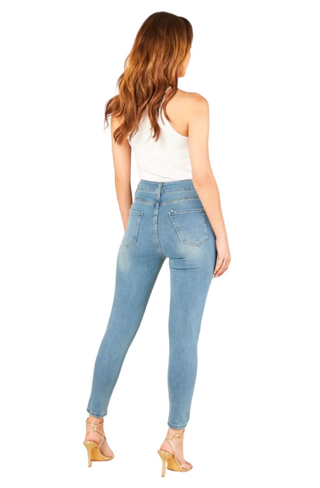 Jeans skinny azul claro