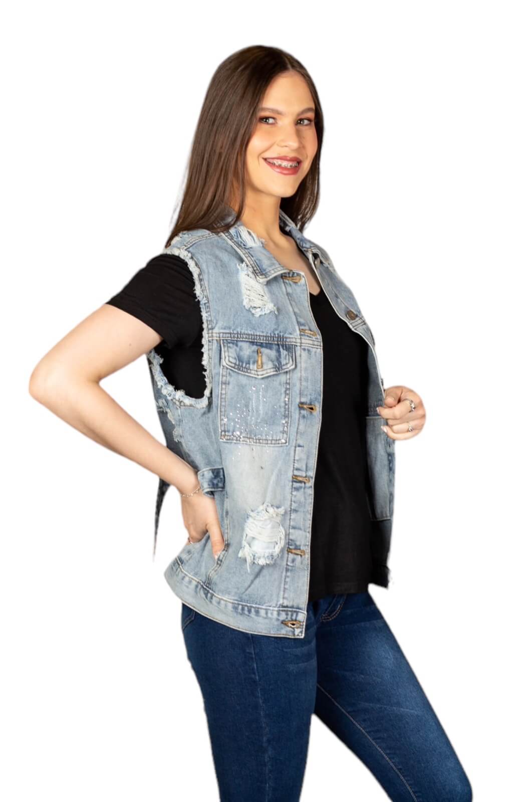 Chaqueta denim azul