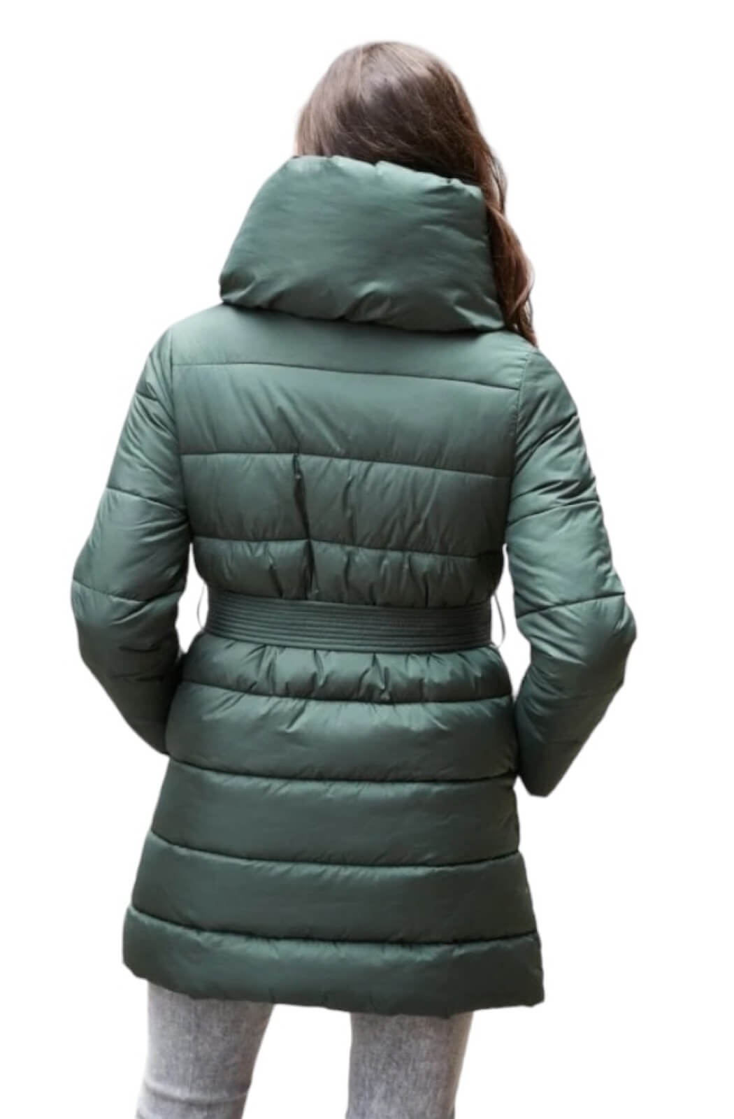 Parka larga verde