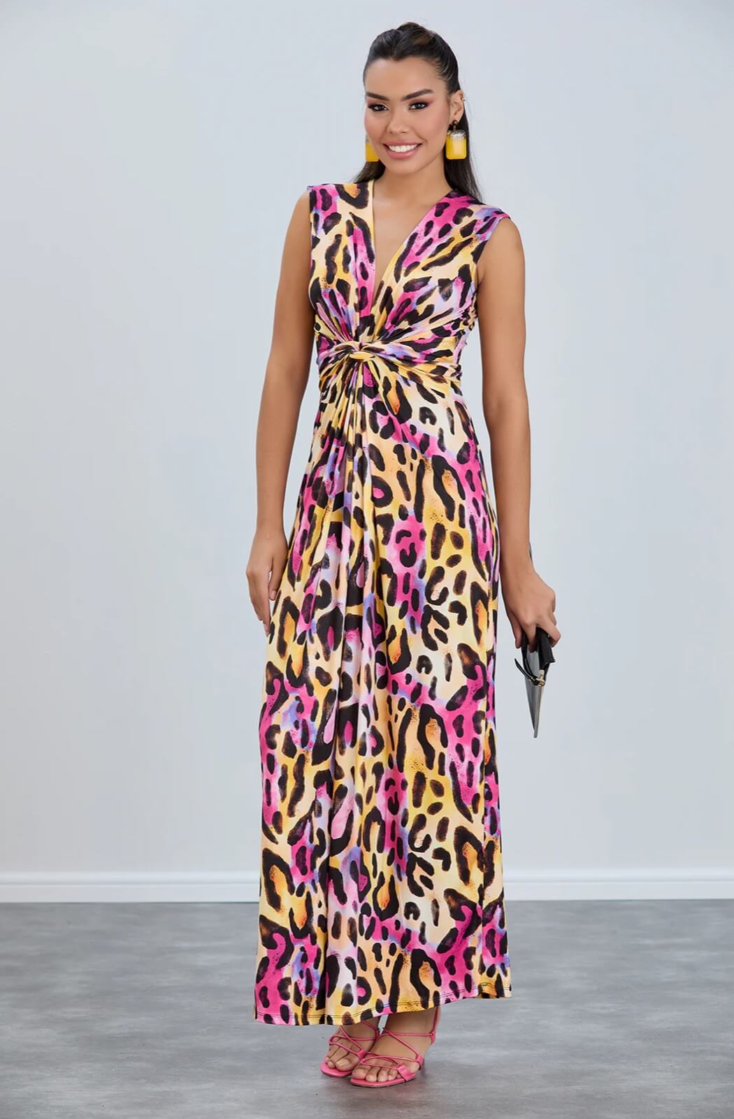 Vestido leopardo rosa