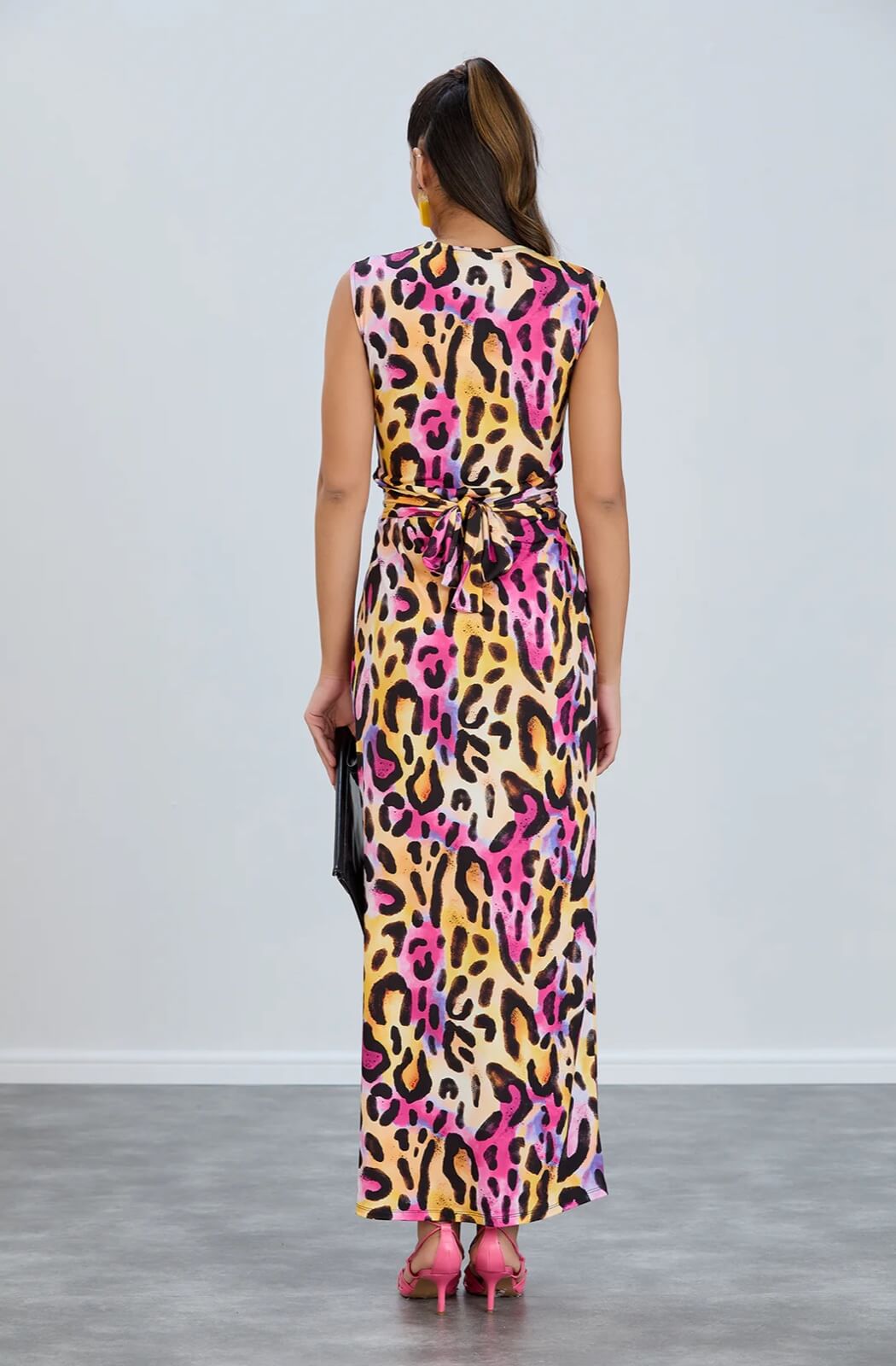 Vestido leopardo rosa