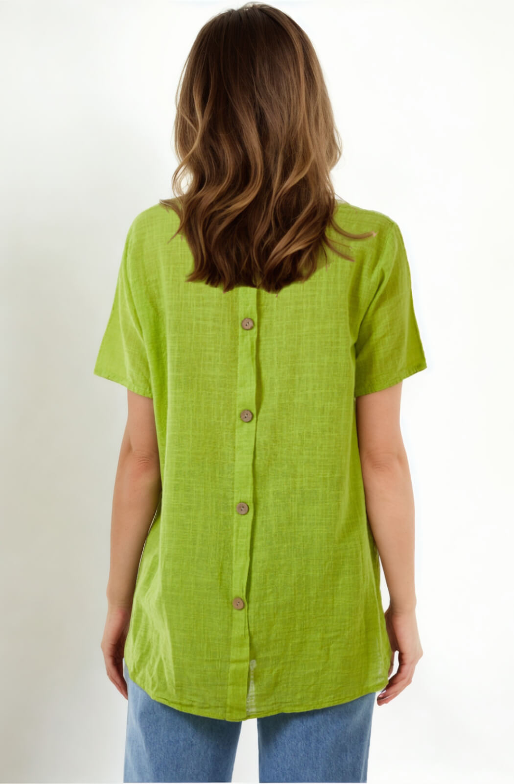 Blusa lino verde lima