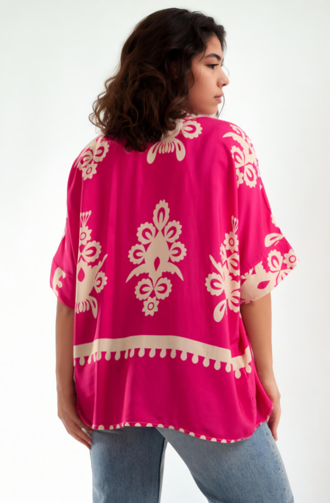 Kimono diseño fucsia