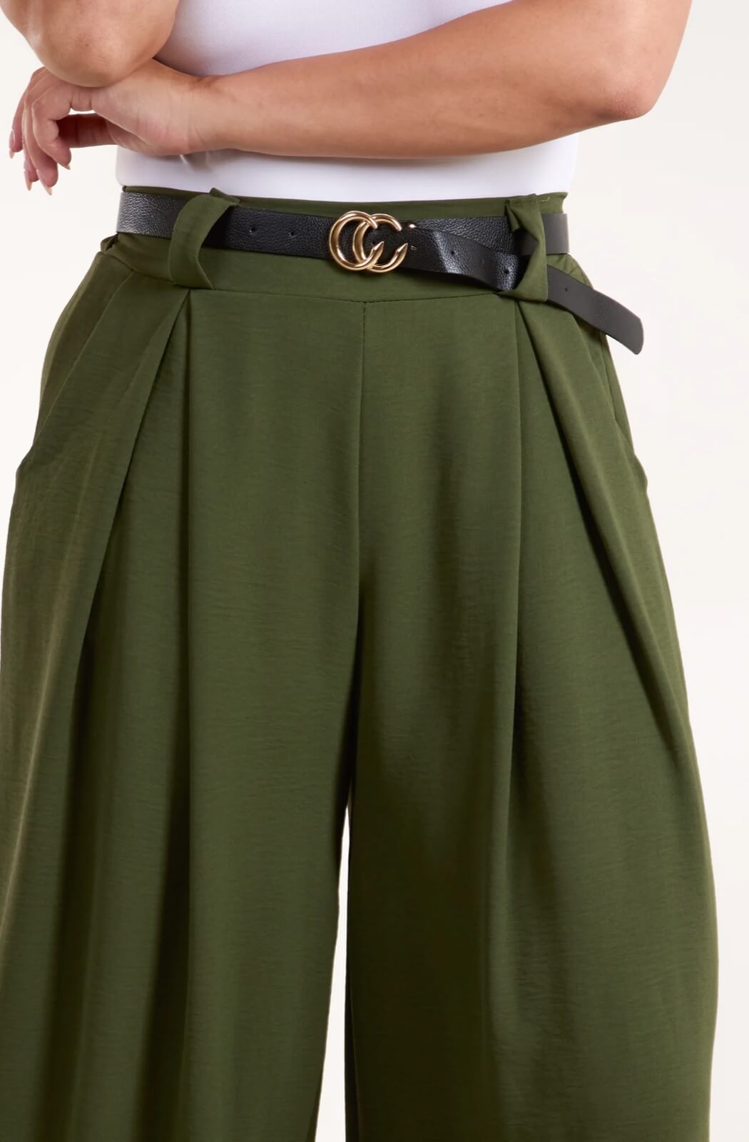 Pantalón ancho verde